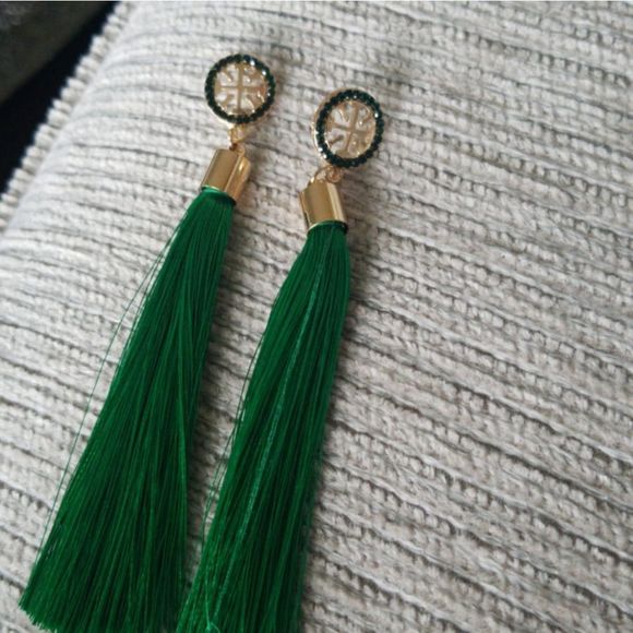 Women Bohemian Crystal Long TasselEarrings - Picture 4 of 13